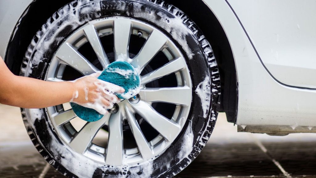 Wash Car Tires