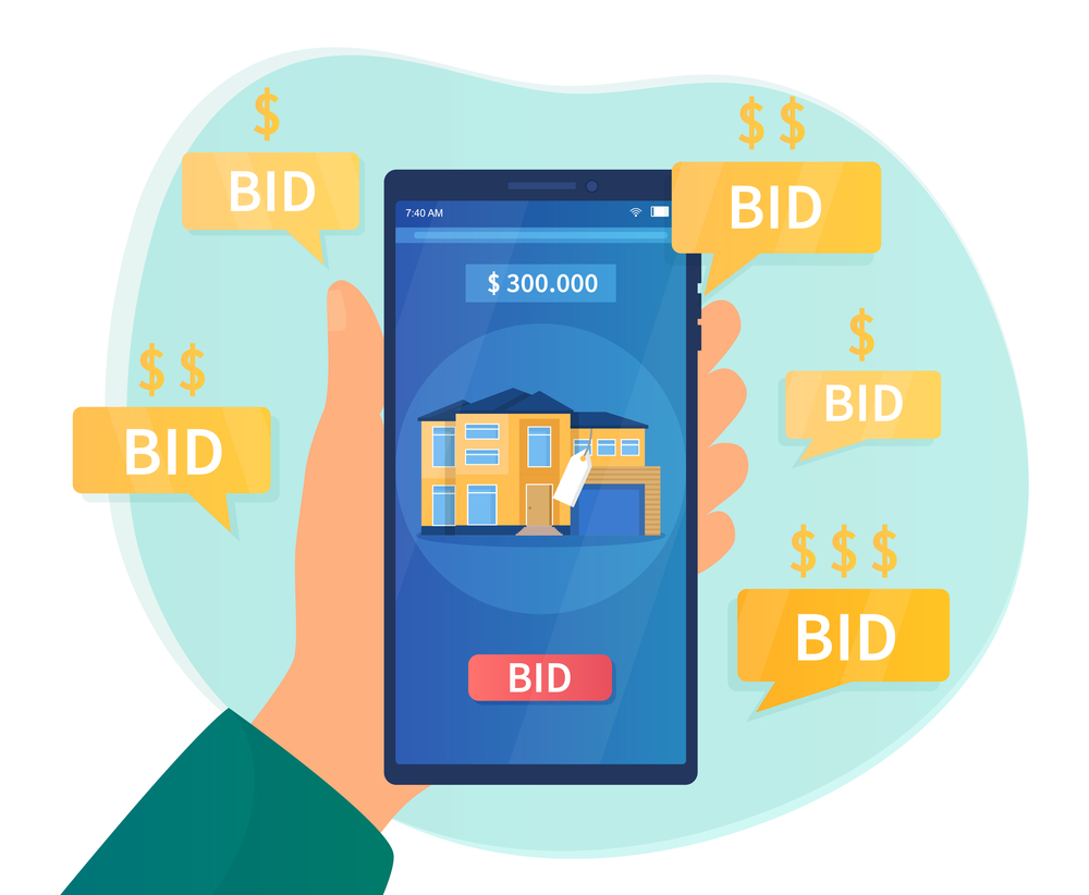 bidding through mobile in auctions